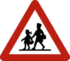 Panneau A23 : Endroit spécialement fréquenté par des enfants