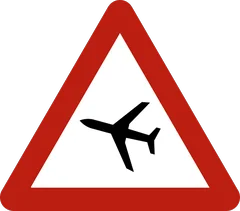 Panneau A35 : Survol d'avions à basse altitude