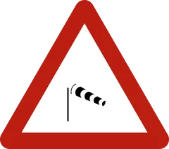 Panneau A37 : Vent latéral