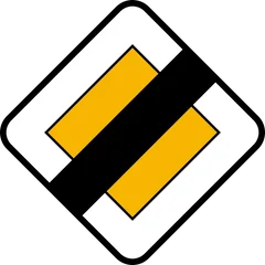 Panneau B11 : Fin de voie prioritaire
