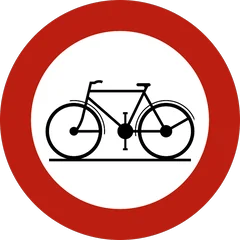 Panneau C11 : Accès interdit aux conducteurs de cycles