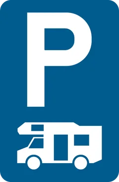 Panneau E9h : Stationnement réservé aux véhicules automobiles de camping