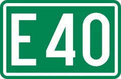 Panneau F23c : Numéro d'une route internationale