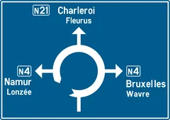 Panneau F25 : Signal de préavis (exemple)