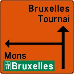 Panneau F39 : Signal de préavis annonçant une déviation