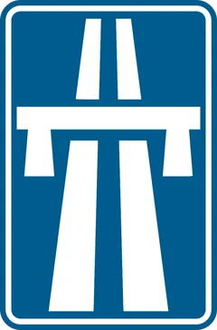 Panneau F5 : Commencement d'une autoroute ou accès à une autoroute