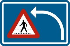 Panneau F50bis : Signal indiquant aux conducteurs qui changent de direction que des conducteurs de bicyclettes et de cyclomoteurs à deux roues suivent la même voie publique (b2)