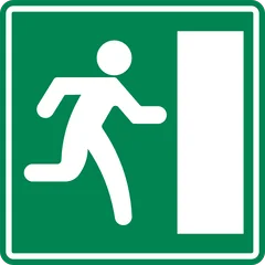 Panneau F52 : Indication d'une issue de secours dans les tunnels (2)