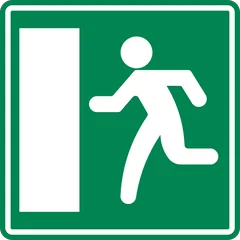 Panneau F52 : Indication d'une issue de secours dans les tunnels