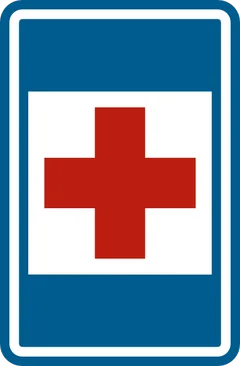 Panneau F55 : Poste de secours