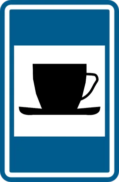 Panneau F69 : Débit de boissons