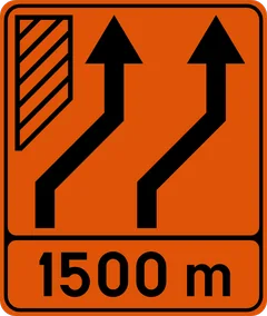 Panneau F81 : Signal de préavis annonçant un évitement