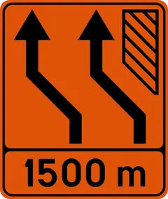 Panneau F81 : Signal de préavis annonçant un évitement