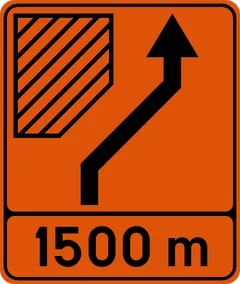 Panneau F81 : Signal de préavis annonçant un évitement