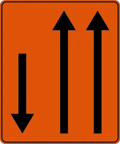 Panneau F85 : Circulation admise dans les deux sens sur une section de chaussée à sens unique