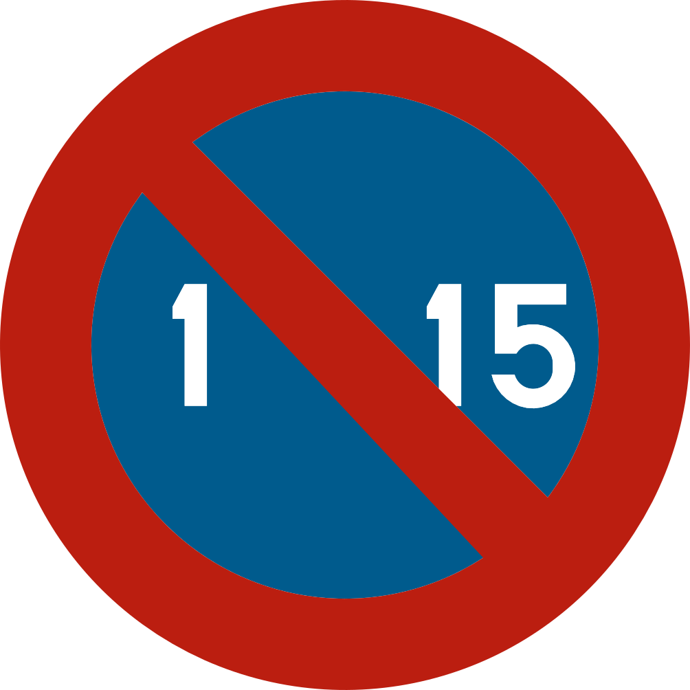 E5 : Stationnement interdit du 1er au 15 du mois