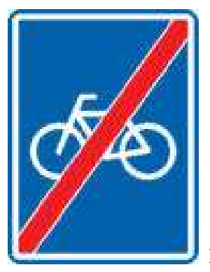 R13 : Fin de piste cyclable non obligatoire