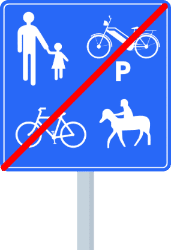 Panneaux de fin de chemin réservé