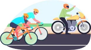 Passage dédié aux cyclistes : interdiction de s'y engager en cas d'encombrement