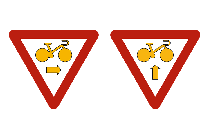 Panneaux pouvant modifier la signification des feux tricolores en faveur des cyclistes