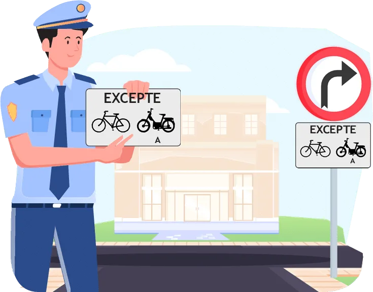 Exemples de panneaux additionnels placés sous des signaux routiers belges