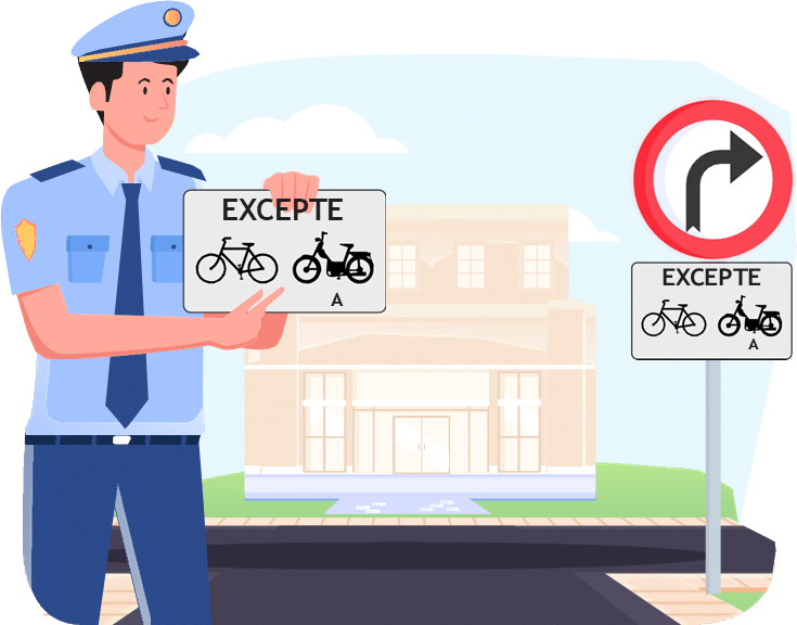 Exemples de panneaux additionnels placés sous des signaux routiers belges