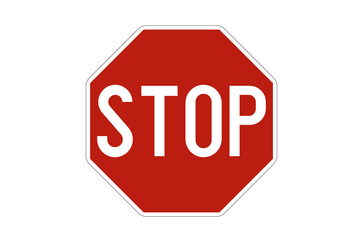 Signal stop : arrêt obligatoire et céder le passage