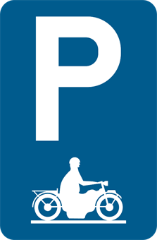 Signal de stationnement réservé aux motocyclettes