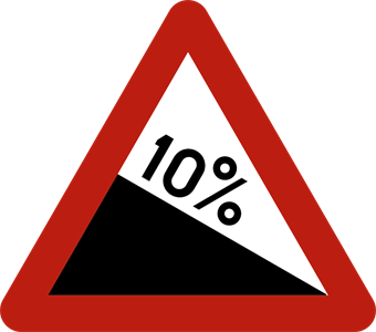 Signal de danger : descente dangereuse