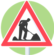 Signal de danger : travaux