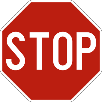 Signal STOP : arrêt obligatoire et céder le passage