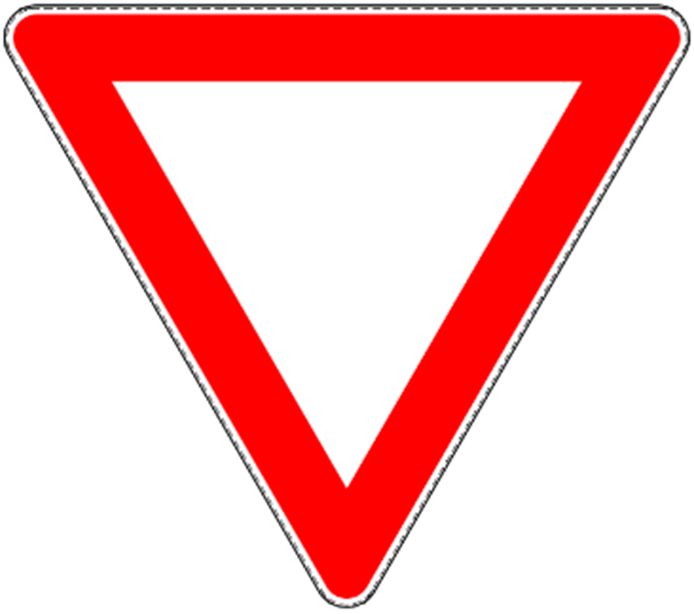 Signal céder le passage en situation réelle