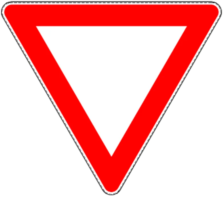 Signal céder le passage en situation réelle