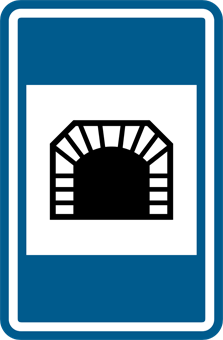 Signal d'indication d'un tunnel