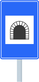 Signal d'indication d'un tunnel
