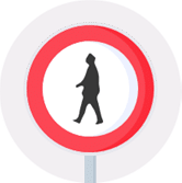 Signal d'accès interdit aux piétons