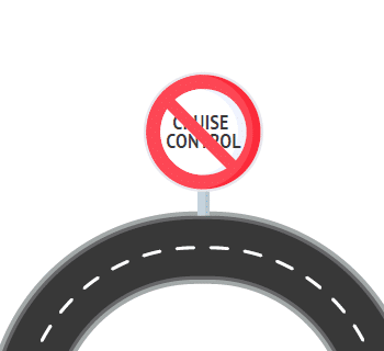 Signal d'interdiction d'utiliser le cruise control ou régulateur de vitesse de croisière