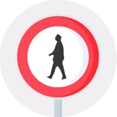 Signal d'accès interdit aux piétons