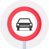 Signal d'accès interdit aux véhicules à moteur à plus de deux roues, avec mention Excepté 2+