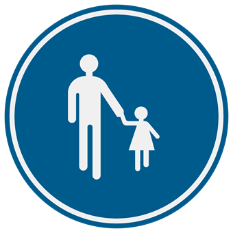 Signal chemin obligatoire pour les piétons