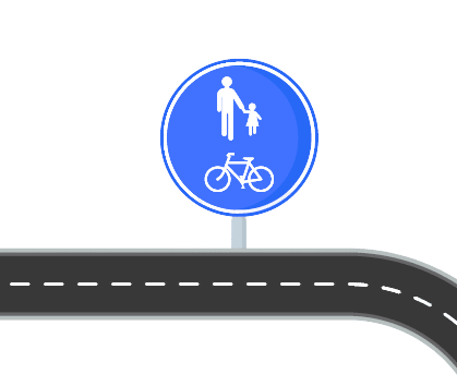 Signal de partie de la voie publique réservée à la circulation des piétons et des cyclistes