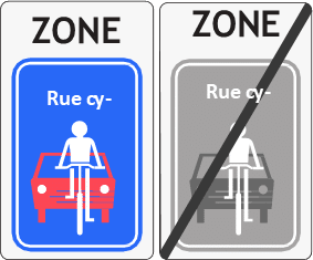 Signal de rue cyclable