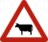 Signal A29 : Traversée de bétail