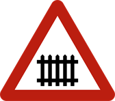Signal A41 : Passage à niveau avec barrières