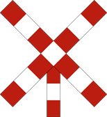 Signal A45 : Croix de Saint-André : voie ferrée unique