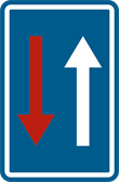 Signal B21 : Passage étroit : priorité sur le sens opposé