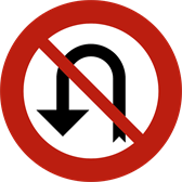 Signal C33 : Interdiction de faire demi-tour