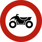 Signal C6 : Accès interdit aux quads
