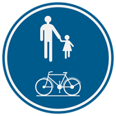Signal D10 : Partie réservée aux piétons et cyclistes