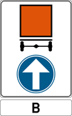 Signal D4a : Direction obligatoire pour les marchandises dangereuses